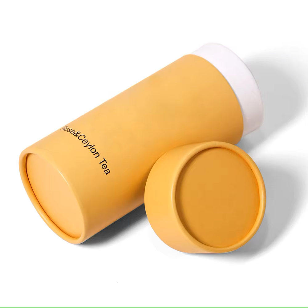 مصنع الجملة القابلة للتحلل ورقة مستحضرات التجميل الغذاء الشاي القهوة تي شيرت كرتون جولة أنبوب اسطوانة التعبئة والتغليف مربع