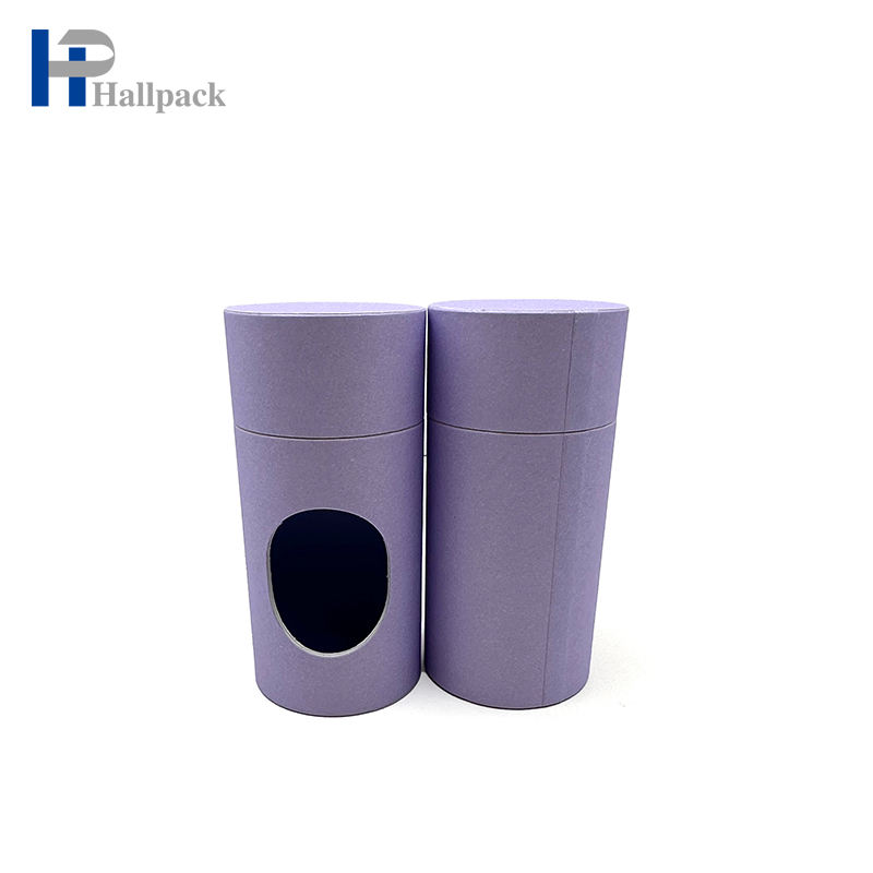 صديقة للبيئة مخصصة كرافت ورقة أنابيب الحاويات جولة كرتون كرتون وشاح الملابس الداخلية اسطوانة ورقة أنبوب التعبئة والتغليف مع نافذة