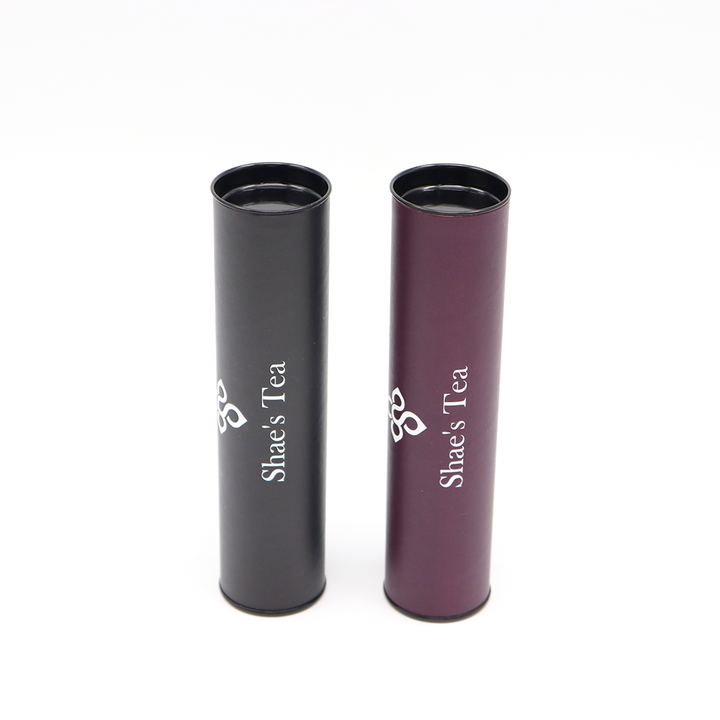 صديقة للبيئة تصميم مخصص حزمة صندوق أنبوب دائري للطعام مع غطاء معدني من الورق المقوى المعبأ لشاي القهوة والمكسرات