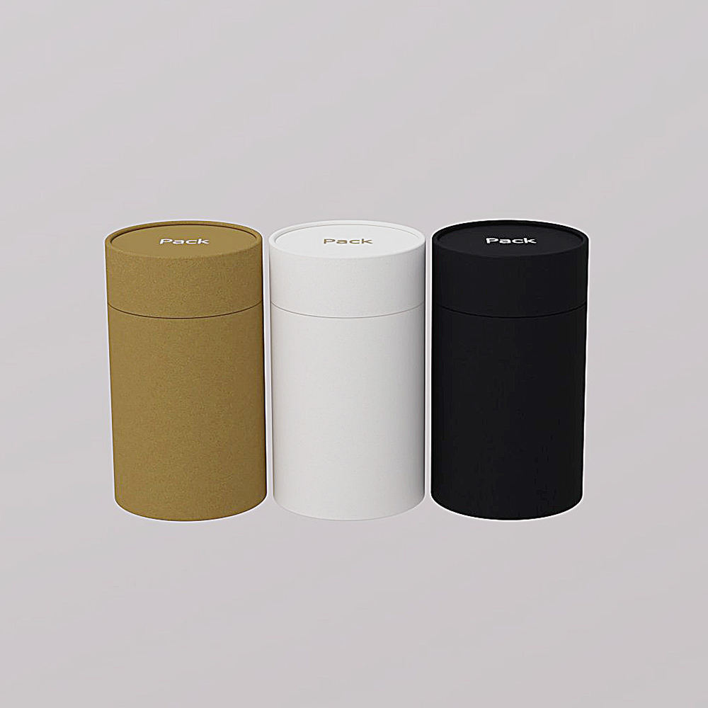 طباعة مخصصة لتغليف المواد الغذائية من الورق المقوى علبة اسطوانة حزمة المكسرات القهوة الشاي ورقة أنبوب التغليف