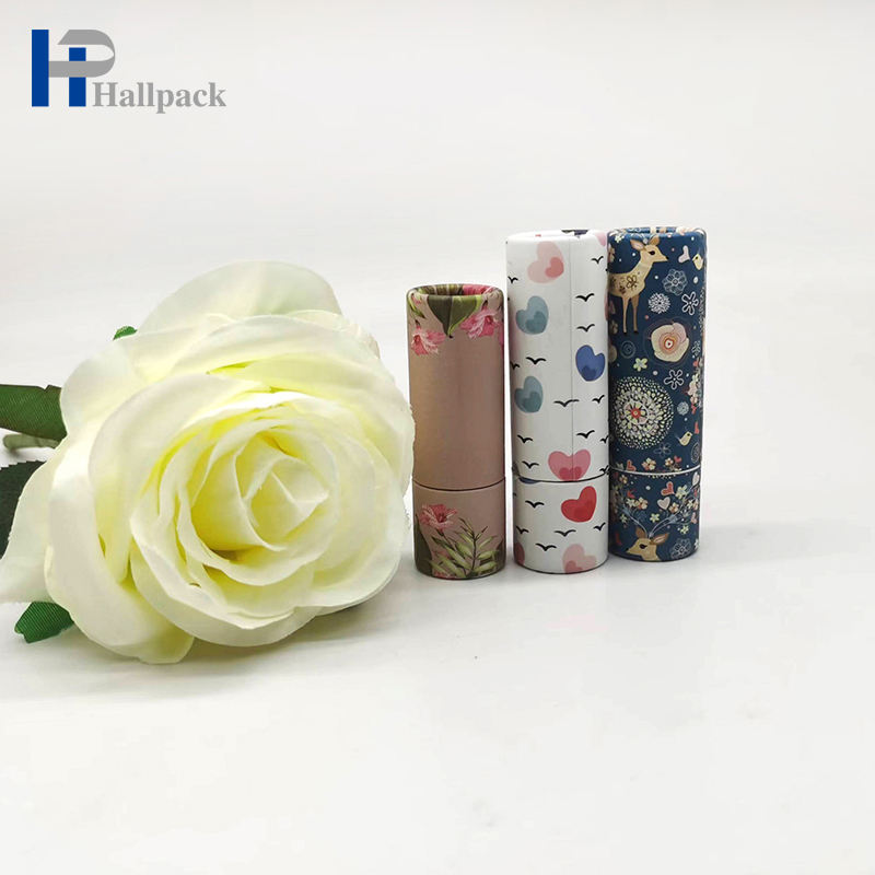 الجملة 0.3oz كرافت ايكو الغذاء الصف الورق المقوى أنبوب جولة ورق الحرف بلسم الشفاه التعبئة والتغليف للحرف اليدوية والمشاريع