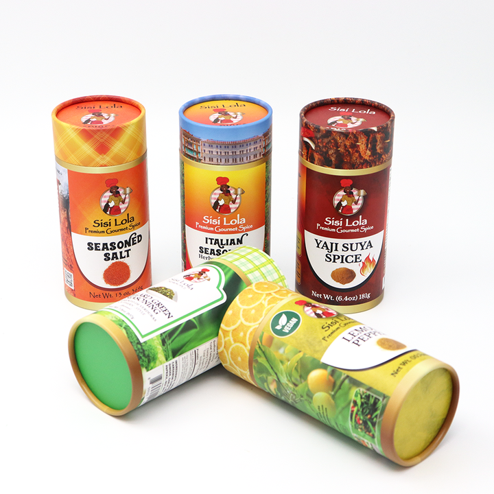صديقة للبيئة مخصصة الغذاء الصف كرتون اسطوانة مربع ورقة أنبوب التعبئة والتغليف للتغذية قسط الذواقة التوابل
