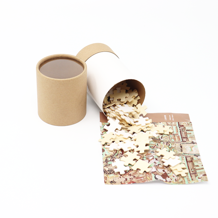 طباعة مخصصة للهدايا والتعبئة والتغليف الحرفية صندوق أسطواني من الورق المقوى تغليف أنبوب الورق للأطفال لعبة اللغز