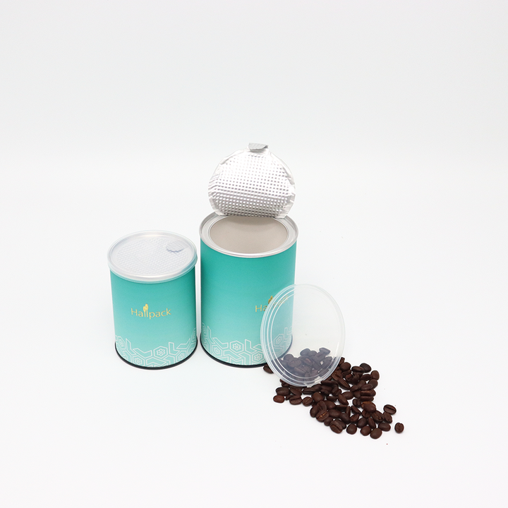 تخصيص تصميم صديقة للبيئة ورقة الغذاء الصف حزمة من السهل تقشر المعادن ختم ورقة أنبوب التغليف للمكسرات القهوة الشاي