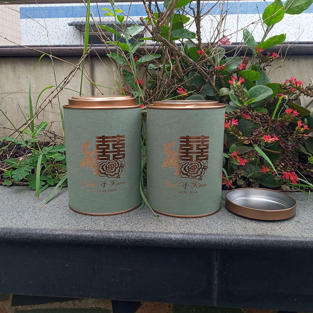 مخصص مطبوعة جولة اسطوانة من الورق المقوى تخزين الحاويات غطاء معدني للقهوة الشاي تغليف المواد الغذائية ورقة جولة اسطوانة