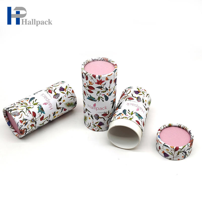 شعار مخصص ملمع الشفاه على شكل دائري من الورق المقوى أنبوب مزيل للورق يرفع أنبوب تغليف الورق