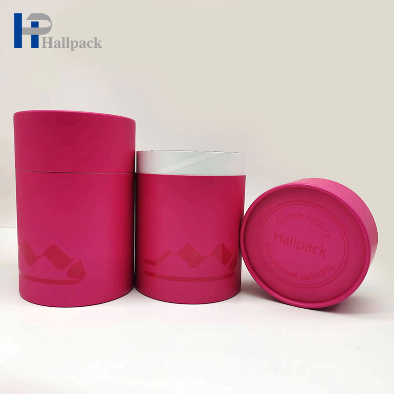 طباعة مخصصة اسطوانة التعبئة والتغليف من الورق المقوى هدية مربع التعبئة والتغليف أنبوب ورق الأشعة فوق البنفسجية
