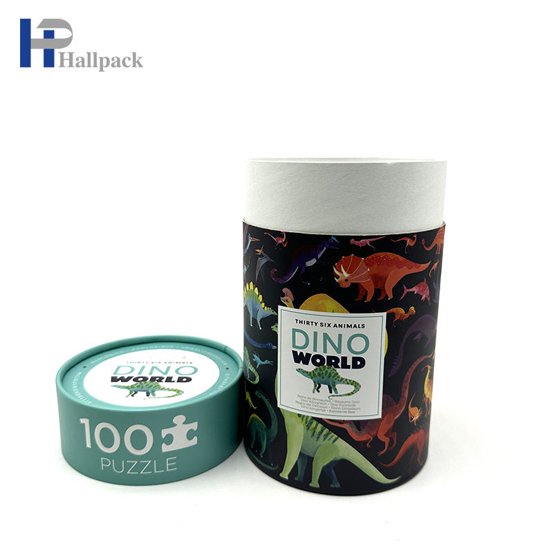 الجملة حجم مخصص شعار القابلة لإعادة التدوير لغز اسطوانة ورقة أنبوب التغليف