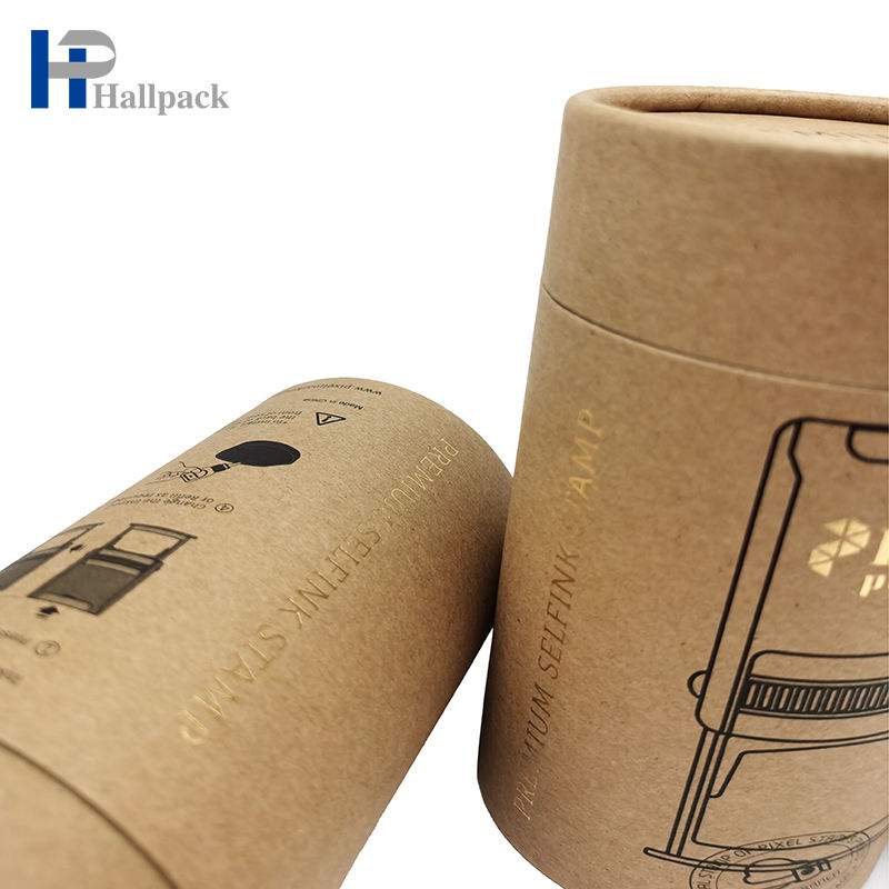 اسطوانة مخصصة صديقة للبيئة ختم أنابيب ورق الكرافت التعبئة والتغليف للمنتجات المنزلية