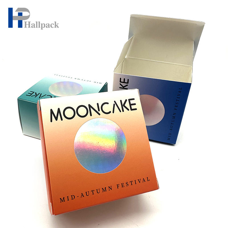 صندوق ورقي مطبوع مخصص للبيع بالجملة صندوق ورق تغليف كعك القمر