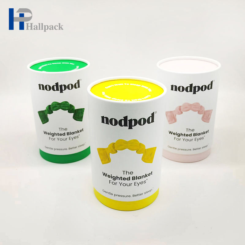 ورق كرافت مخصص وأنبوب ورقي متخصص لتغليف اسطوانة مستديرة للعطور والقمصان سطح منقوش مصنوع يدويًا