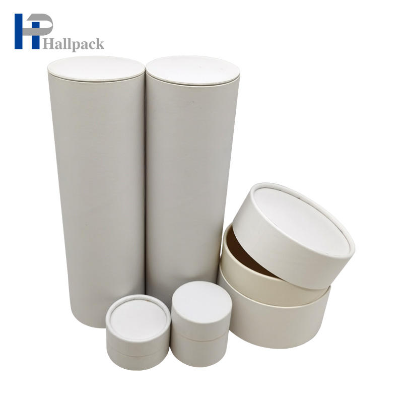 أنبوب ورق كرافت أبيض بدون طباعة أنبوب ورق من الورق المقوى لمستحضرات التجميل