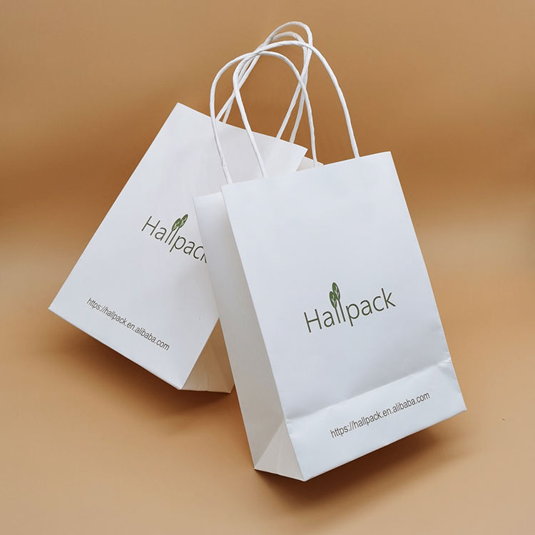 حجم مخصص حزمة ورقة التعامل مع كيس ورقي حقيبة تسوق ورق الكرافت