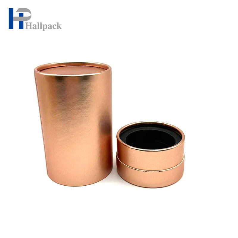 حار بيع صديقة للبيئة ورقة قابلة لإعادة التدوير أنبوب مخصص ورقة الذهب الوردي أنبوب