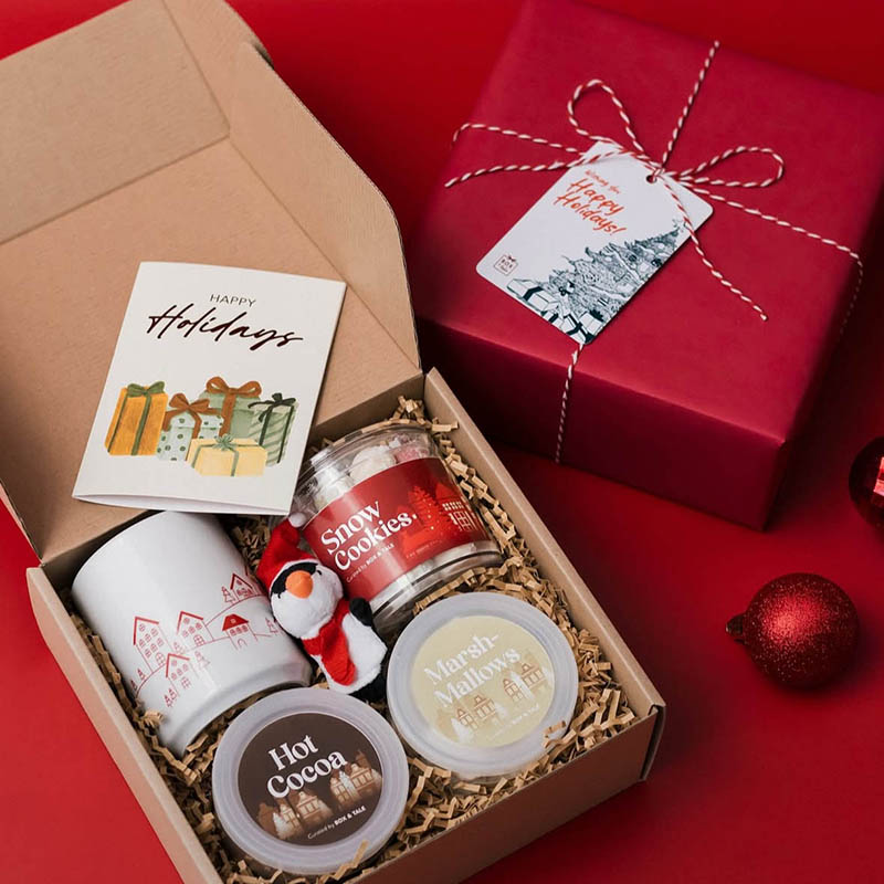 تصميم مخصص على شكل كتاب التغليف مربع هدايا عيد الميلاد لشوكولاتة ملفات تعريف الارتباط هدية الحلوى