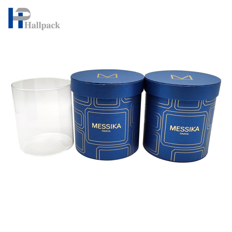 مخصص كرافت ورقة مربع أنبوب الورق الأزرق أنبوب مستحضرات التجميل التعبئة