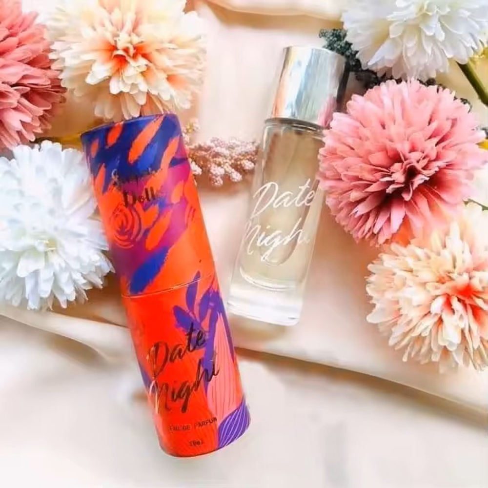 جودة عالية مخصصة لمستحضرات التجميل من الورق المقوى المعبأة في صندوق أنبوب دائري لزجاجة عطر الزيت العطري