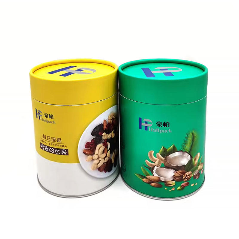 صديقة للبيئة مستديرة ورق الكرافت أنبوب من الورق المقوى جودة الغذاء الصف لمسحوق بروتين الشاي كرافت التعبئة والتغليف الشوكولاته المطبوعات المخصصة