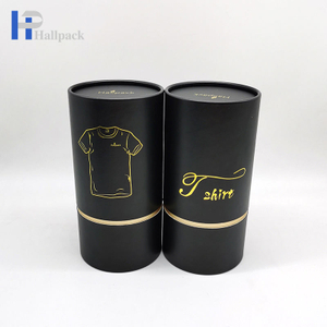 صديقة للبيئة مخصصة الملابس التعبئة والتغليف كرتون اسطوانة مربع ورقة أنبوب للقمصان الملابس الداخلية الجوارب منشفة