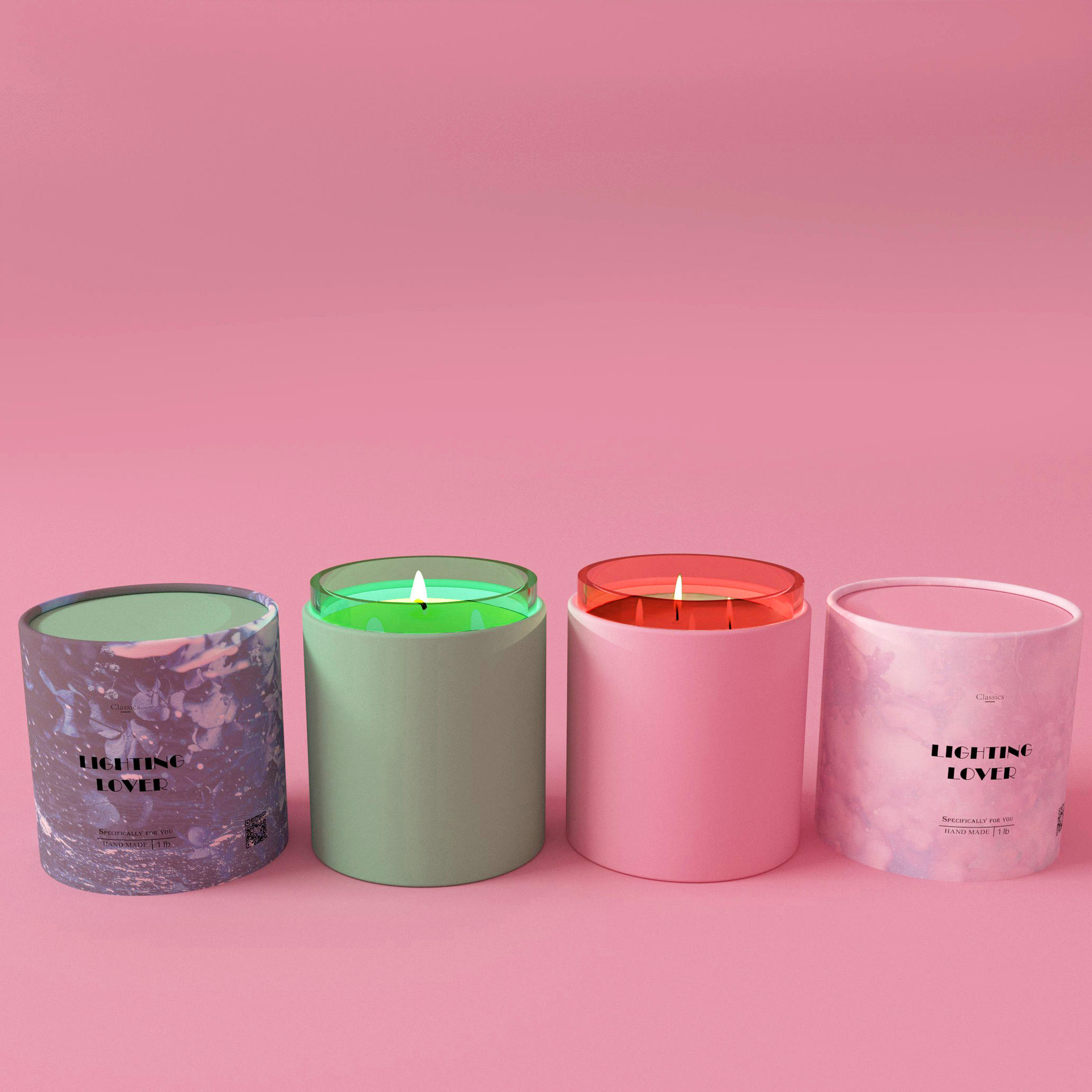 صديقة للبيئة مخصصة التعبئة والتغليف صناديق من الورق المقوى اسطوانة التعبئة والتغليف أنبوب الورق للشمعة