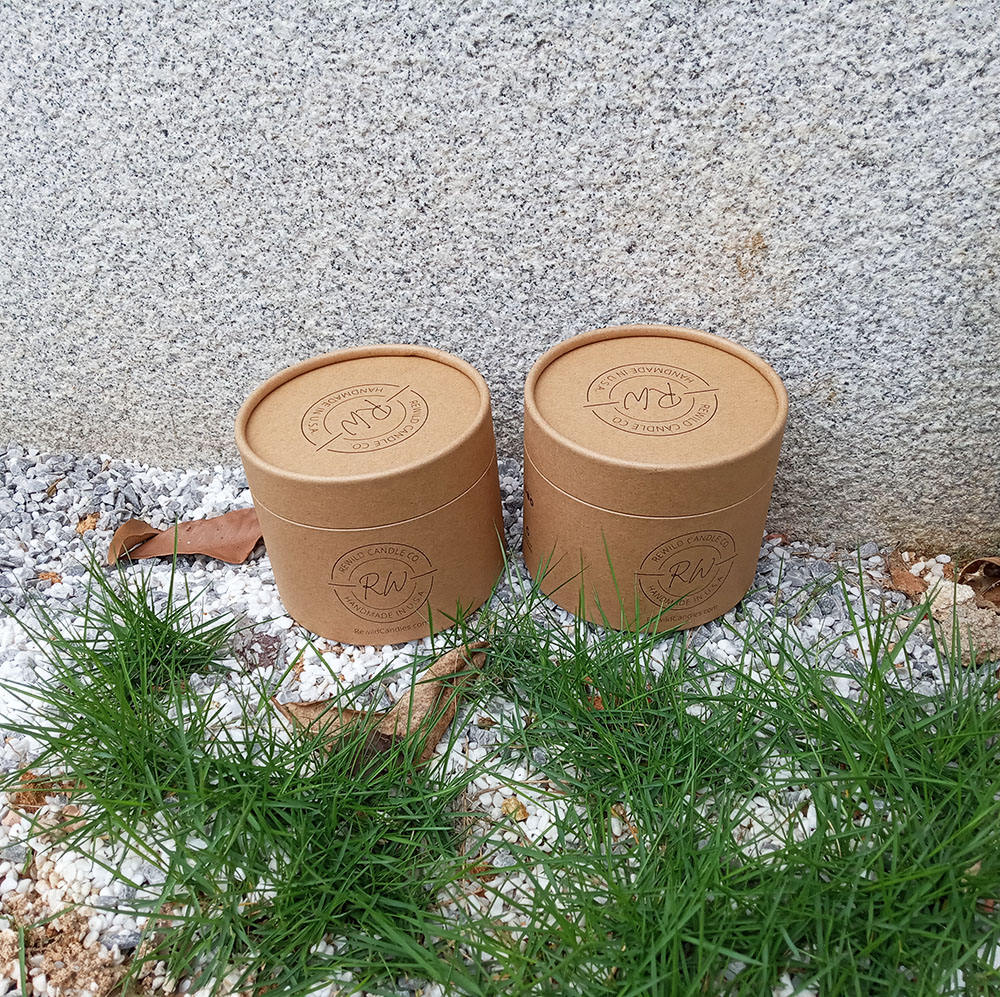 تغليف أنبوب ورقي للشموع من مادة معاد تدويرها بنسبة 100%