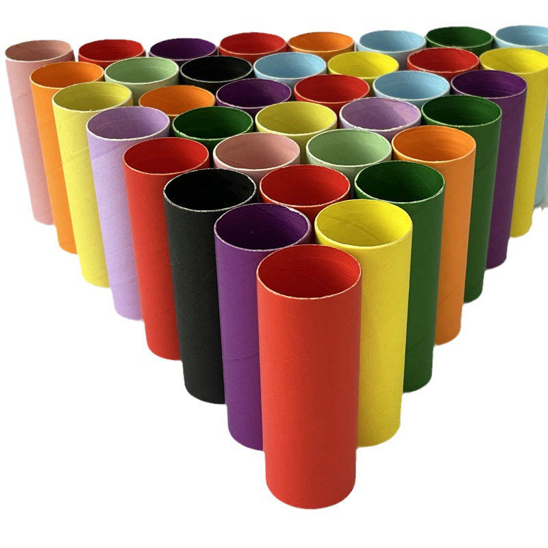 أنابيب لفة ورق فنية قابلة للتخصيص وصديقة للبيئة وقابلة للتحلل الحيوي مصنوعة يدويًا من الورق الملون