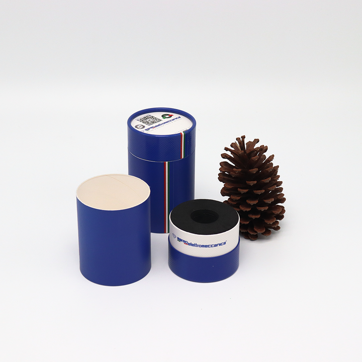 صندوق أسطوانة من الورق المقوى لمستحضرات التجميل فاخر قابل للتحلل الحيوي مخصص لتلاشي الطباعة ومعالجة الورق وتغليف أنبوب الورق لزجاجة العطور