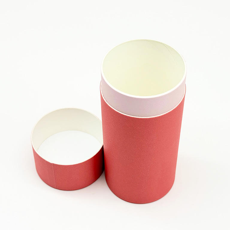 علبة زجاجة مستديرة من الورق المقوى قابلة لإعادة التدوير مع غطاء مستحضرات التجميل القياسية كرتون التغليف حزمة أنبوب ورق الكرافت