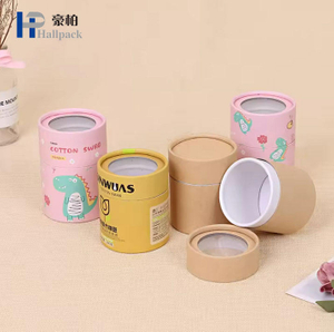 جولة مخصصة أنبوب ورقي فارغ التعبئة والتغليف شمعة قابلة للتحلل كرافت الأنسجة شمعة نافذة اسطوانة مربع