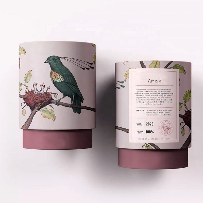 طباعة مخصصة لأسطوانة قابلة للتحلل الحيوي ورق طعام من الورق المقوى وأكياس علبة الشاي المميزة وتغليف صندوق الأنبوب لحزمة الشاي السائبة