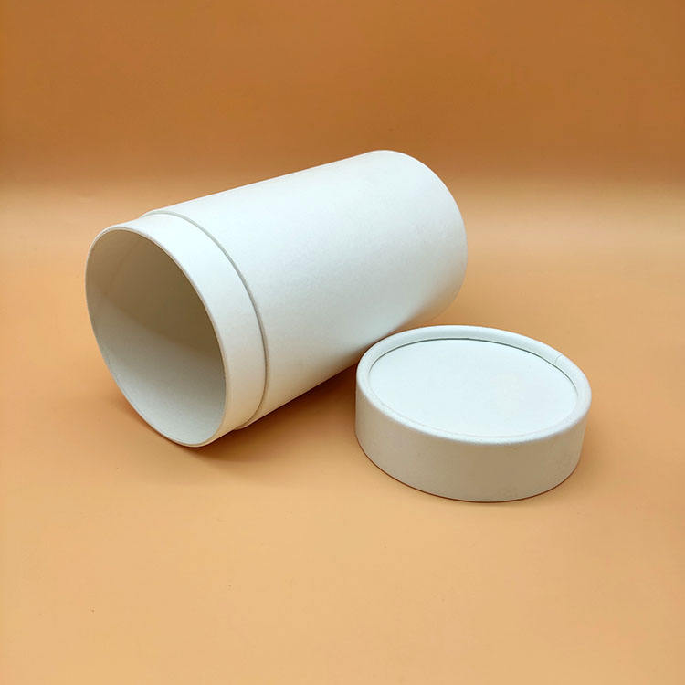 التغليف الأصلي أنبوب قابل للتحلل الحيوي، أنابيب من الورق المقوى الأبيض