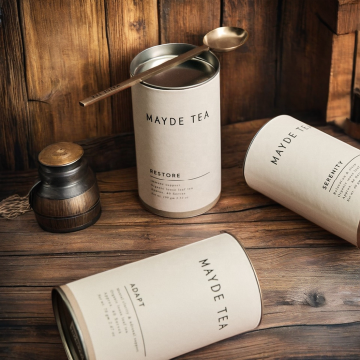 جودة عالية حسب الطلب تصميم علبة أنبوب مستديرة علبة الشاي الورقية