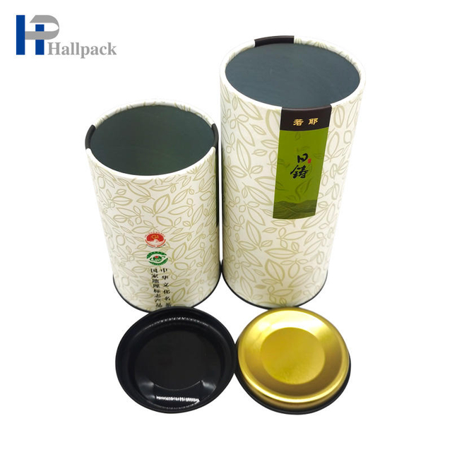 أنبوب ورق من الورق المقوى لتعليب المواد الغذائية مع غطاء معدني