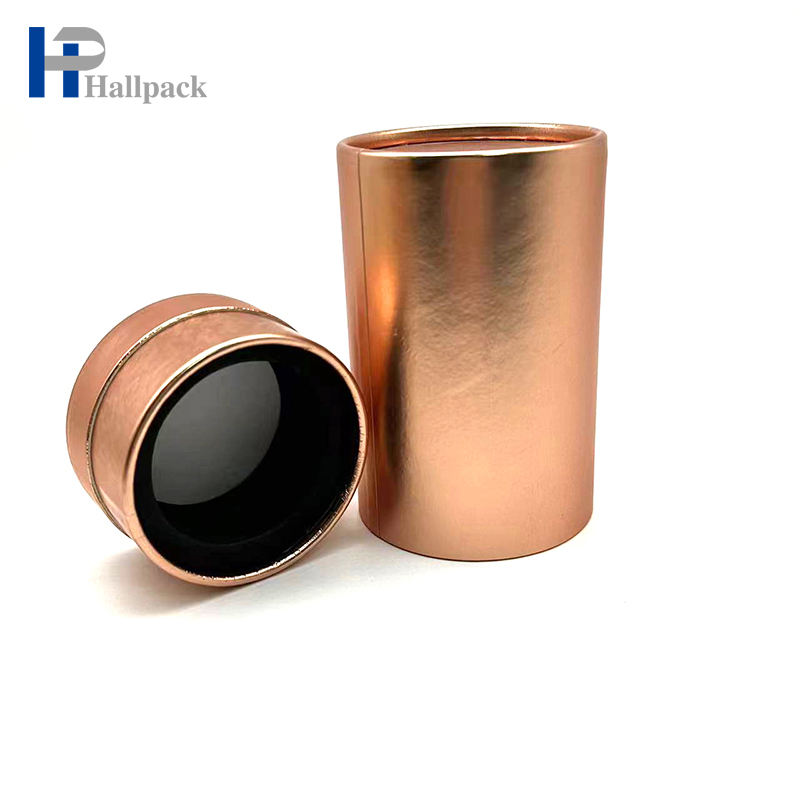 حار بيع صديقة للبيئة ورقة قابلة لإعادة التدوير أنبوب مخصص ورقة الذهب الوردي أنبوب