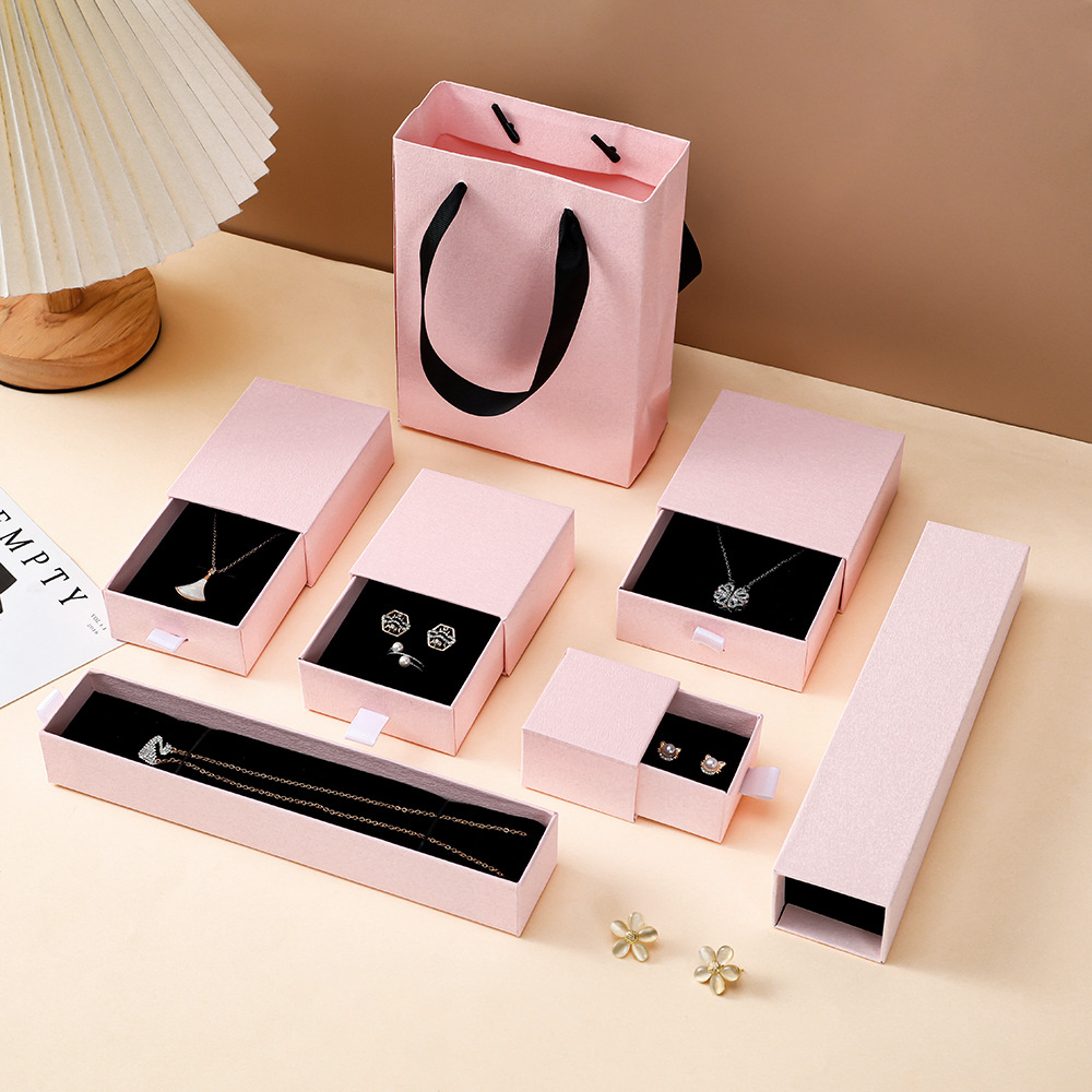 عبوات المجوهرات مربع درج هدية مربع مجوهرات للورق لخواتم الأقراط