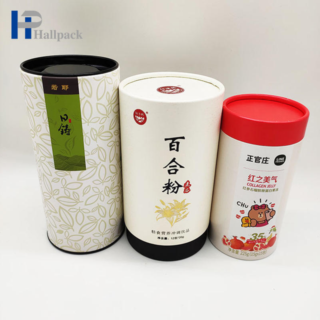 صديقة للبيئة تصميم مخصص الغذاء الصف الورق المقوى وتعبئتها حزمة مربع أنبوب دائري