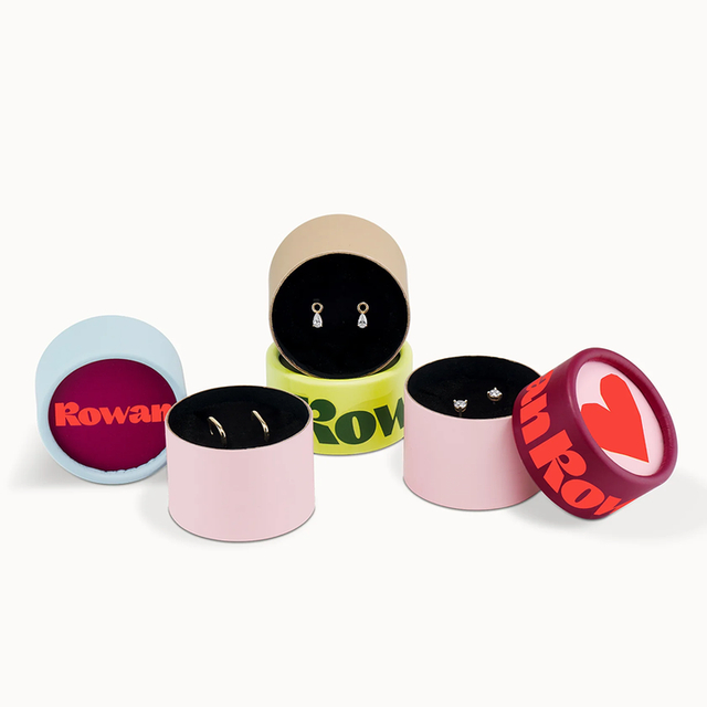 مخصص مجوهرات فاخرة من الورق المقوى صندوق اسطوانة ورقة أنبوب التعبئة والتغليف لمشاهدة أقراط الأحجار الكريمة سوار الدائري