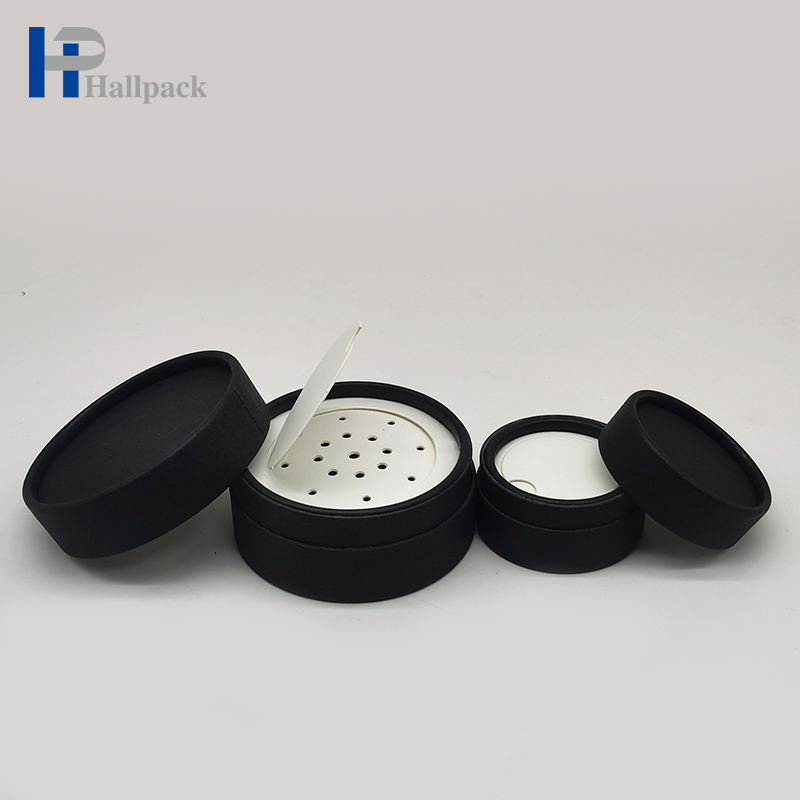 أنبوب تغليف ورقي لمستحضرات التجميل السائبة لمستحضرات التجميل باللون الأسود مع أنبوب تغليف من ورق الكرافت وأنابيب مطبوعة حسب الطلب