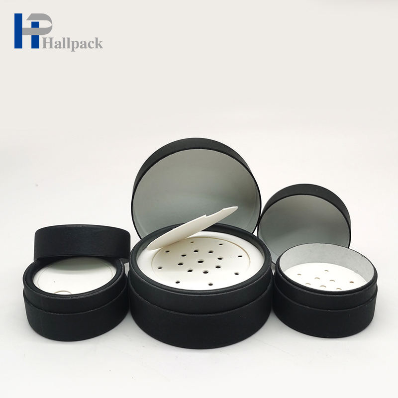 أنبوب تغليف ورقي لمستحضرات التجميل السائبة لمستحضرات التجميل باللون الأسود مع أنبوب تغليف من ورق الكرافت وأنابيب مطبوعة حسب الطلب