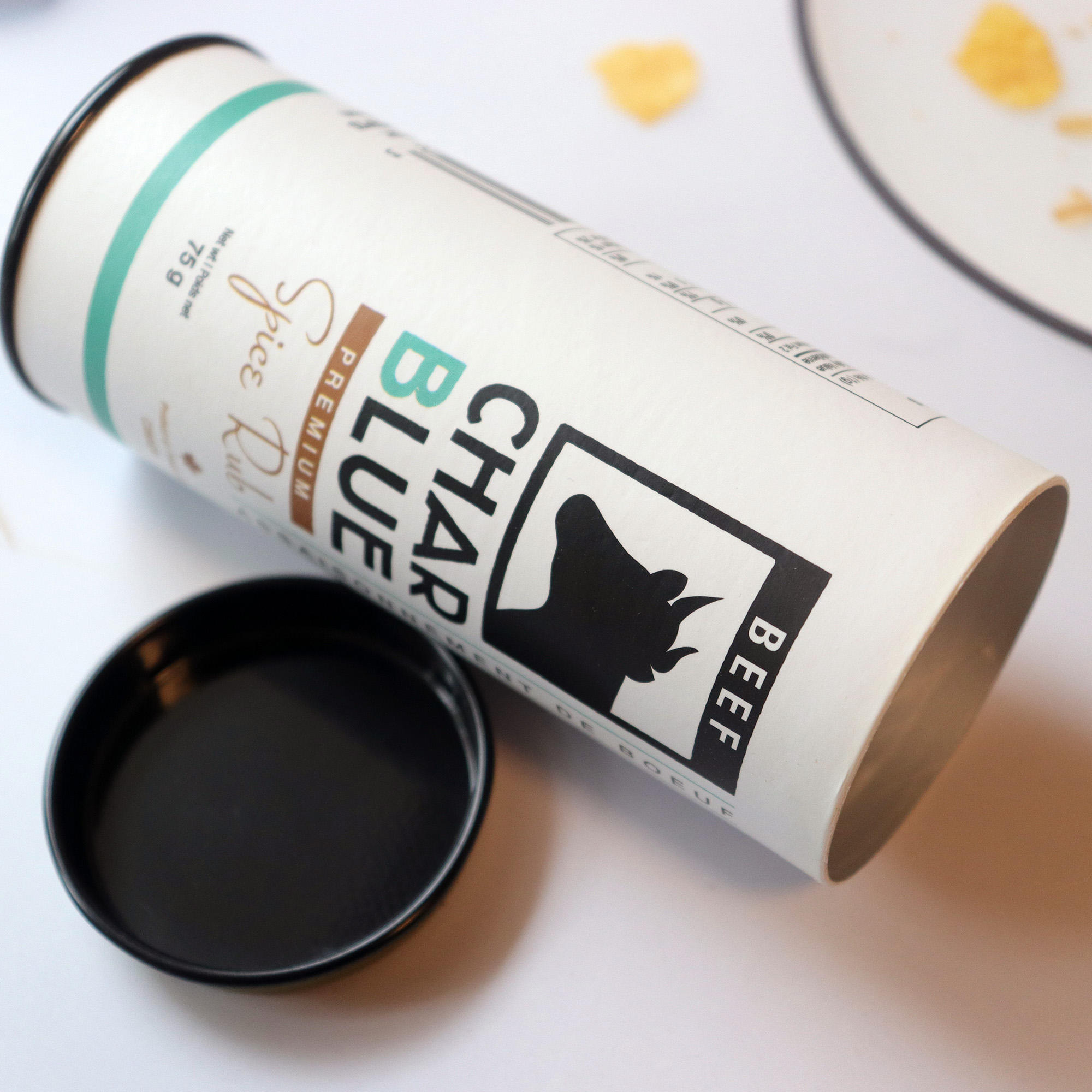 المواد القابلة للتحلل الحيوي شكل دائري أنابيب الورق التعبئة والتغليف حسب الطلب ورق الحرف الغذاء الصف وجبة خفيفة صندوق اسطوانة