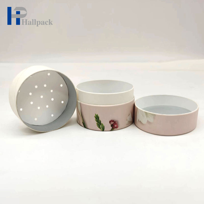 أنبوب ورقي بتصميم جديد مخصص مع علبة مسحوق مضغوطة للمغربل أنبوب كرافت أسود للشامبو