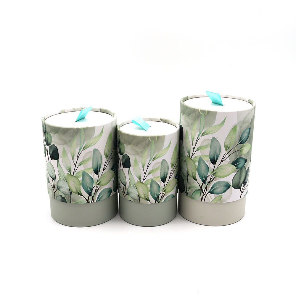 Hallpack صديقة للبيئة تصميم مخصص فضفاض الشاي حبوب البن صندوق دائري التعبئة والتغليف اسطوانة من الورق المقوى صندوق تغليف المواد الغذائية أنبوب ورقي