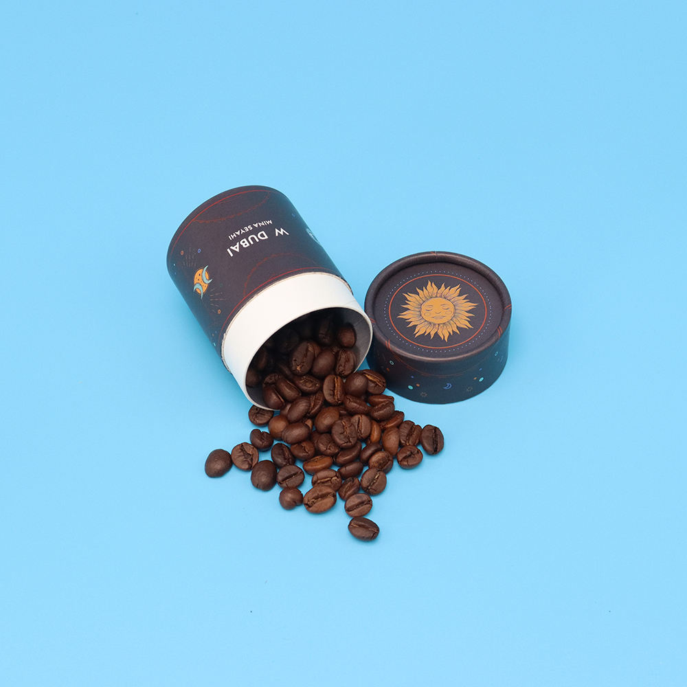 شعار الطباعة المخصصة الشاي ورقة أنبوب التغليف الغذاء الصف كرتون حاوية اسطوانة لتغليف الشاي القهوة جولة مربع