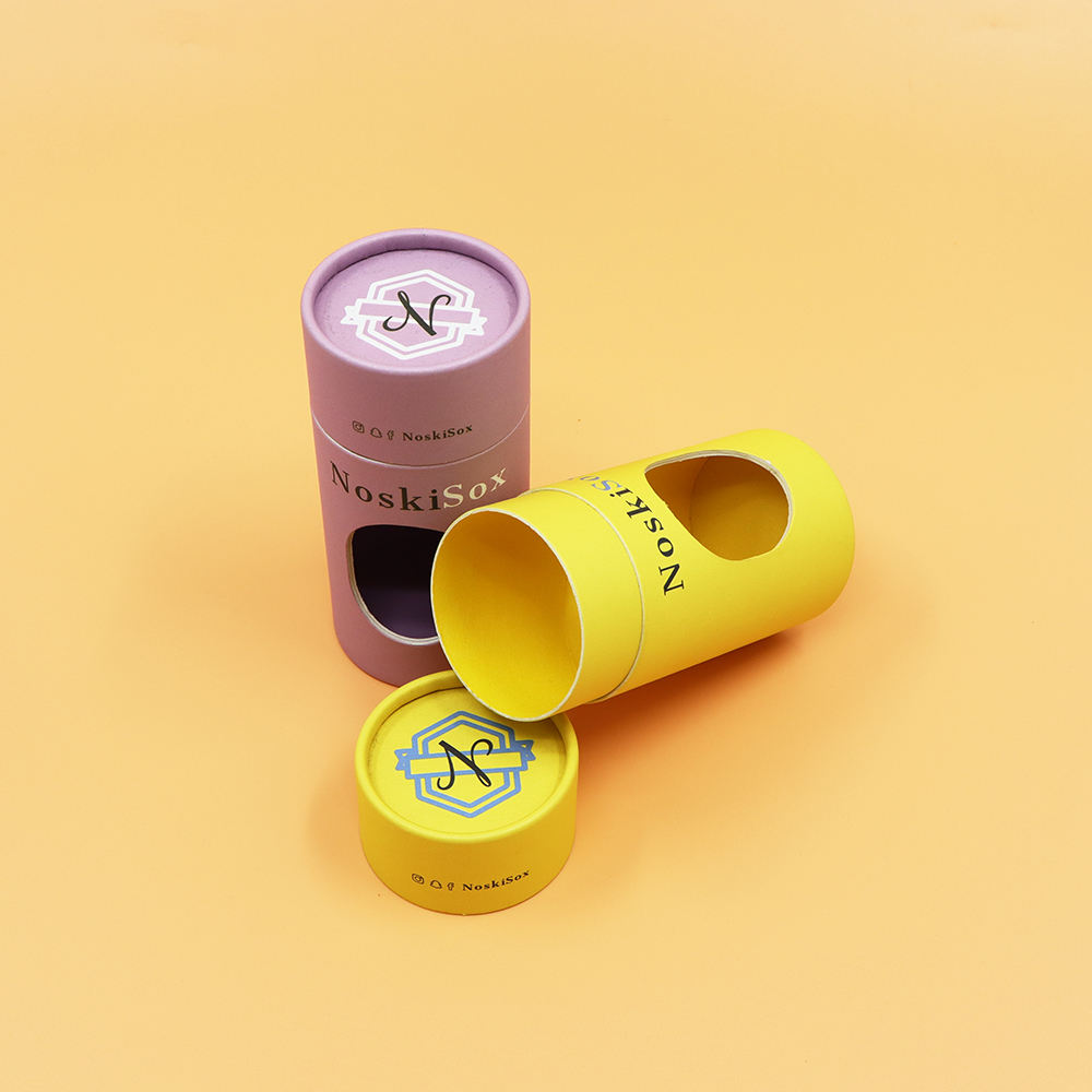 صديقة للبيئة الغذاء الصف الورق المقوى أنبوب الورق اسطوانة الورق المقوى الشوفان المعلب الإفطار الغذاء ورقة أنبوب مع نافذة