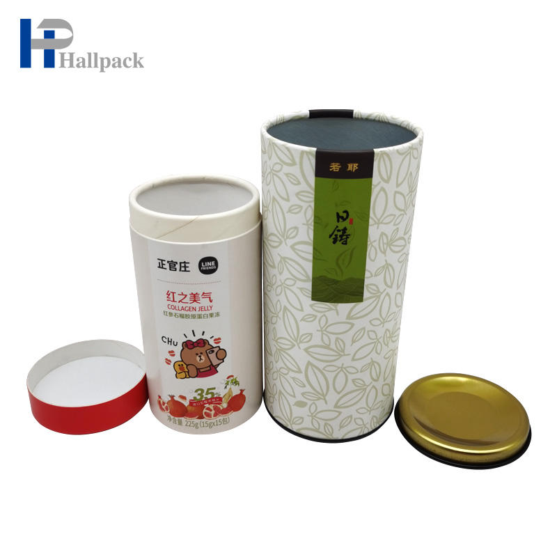 تغليف الشاي والقهوة أنبوب ورقي مستدير أنبوب ورق الكرافت الشفاف