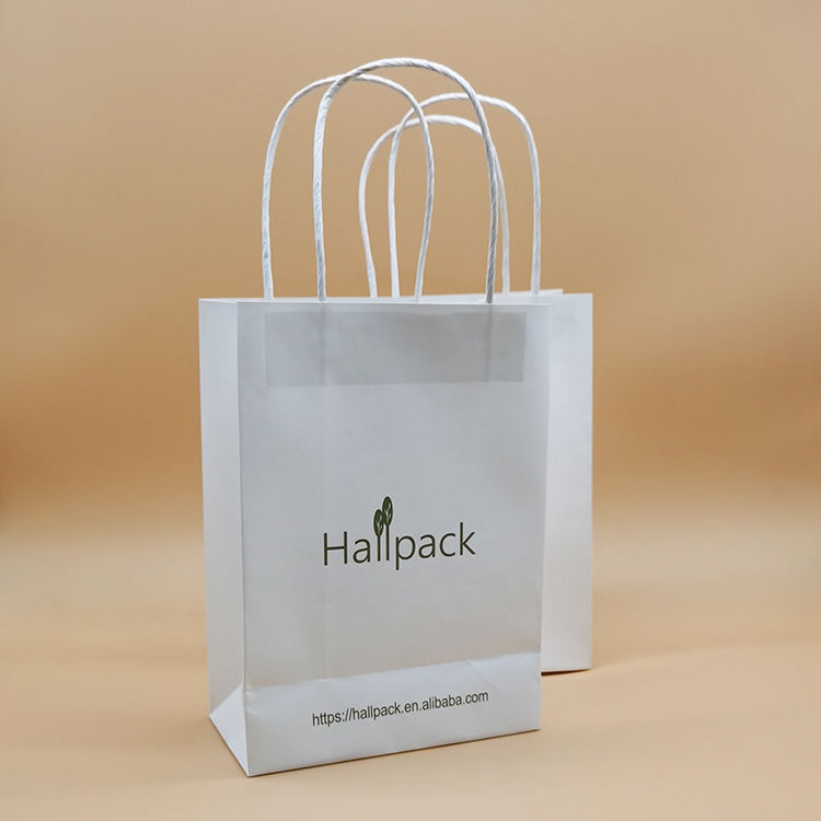 حجم مخصص حزمة ورقة التعامل مع كيس ورقي حقيبة تسوق ورق الكرافت