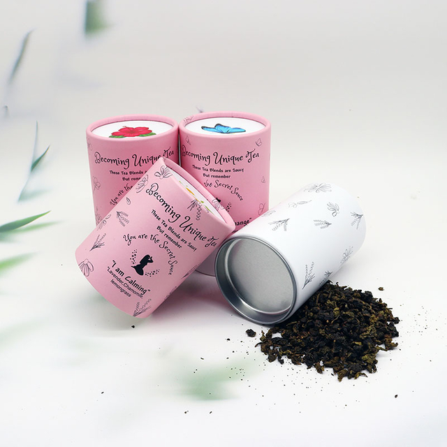 تعبئة أنبوب الشاي من الورق المقوى القابلة لإعادة التدوير