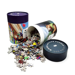 اللبنات لغز ورقة أنبوب التعبئة والتغليف ورق الحرف الورق المقوى التعبئة صندوق اسطوانة للعبة