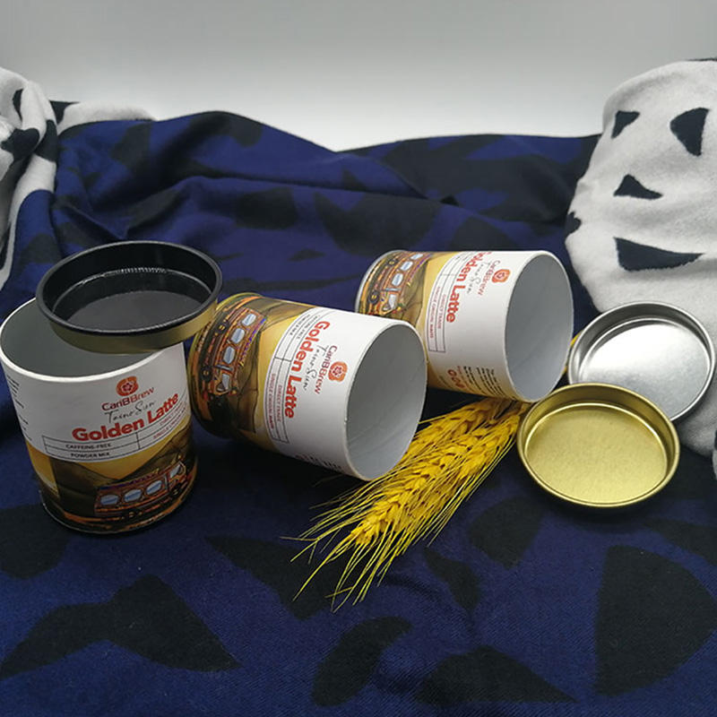 صديقة للبيئة مخصصة الغذاء الصف صندوق من الورق المقوى مع التعبئة والتغليف أنبوب الورق المعدني للشاي والقهوة والمكسرات