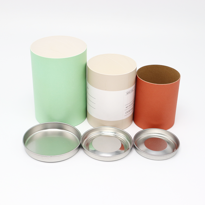 صديقة للبيئة مخصصة الغذاء الصف صندوق من الورق المقوى مع التعبئة والتغليف أنبوب الورق المعدني للشاي والقهوة والمكسرات